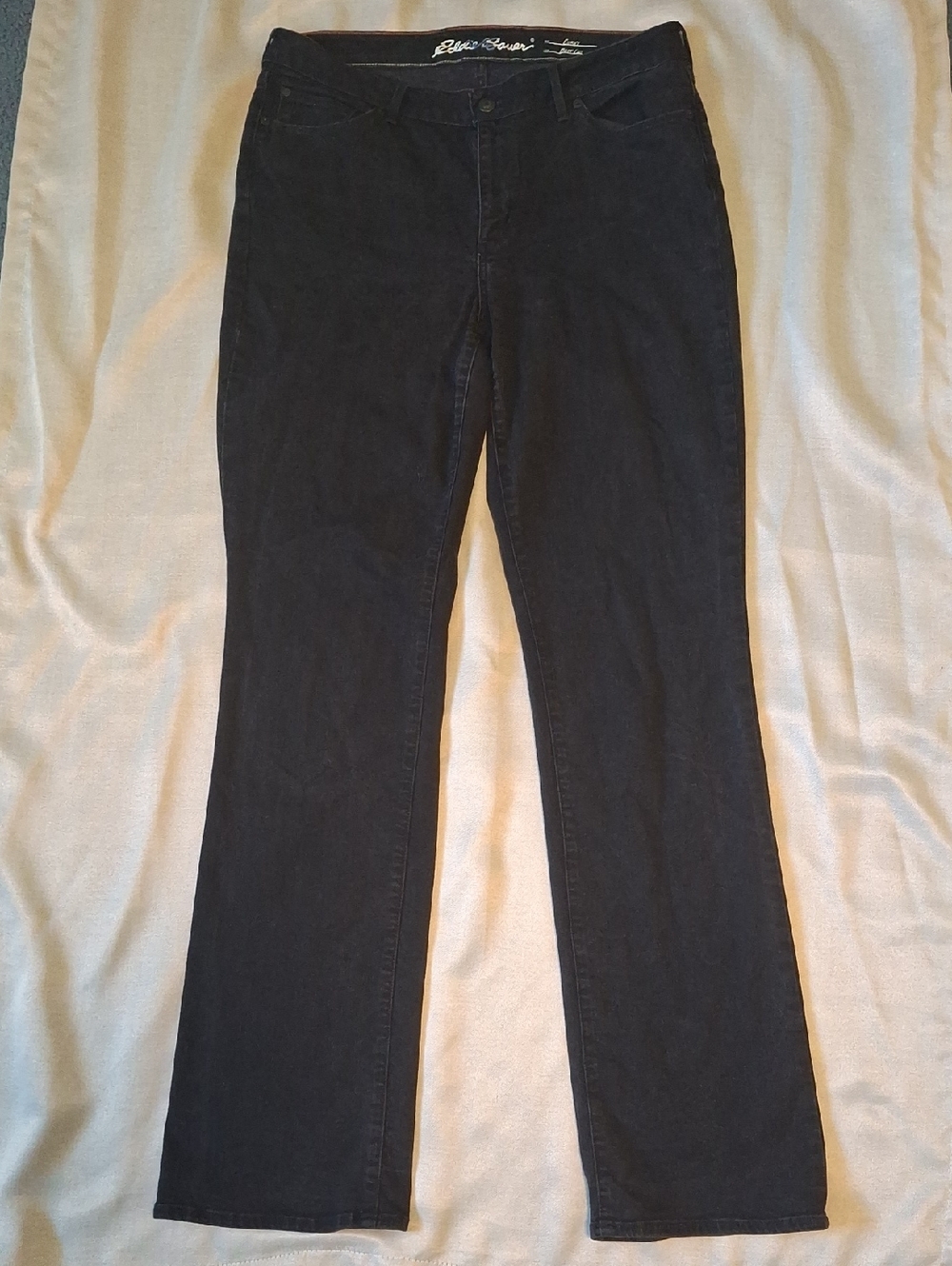 Eddie Bauer Curvy Bootcut Black Jeans Size: 14 / T14 (Tall / Long) Inseam 35"